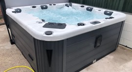Hot tub on decking