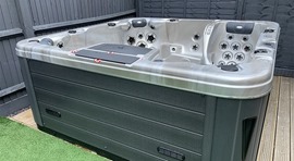Hot tub on decking
