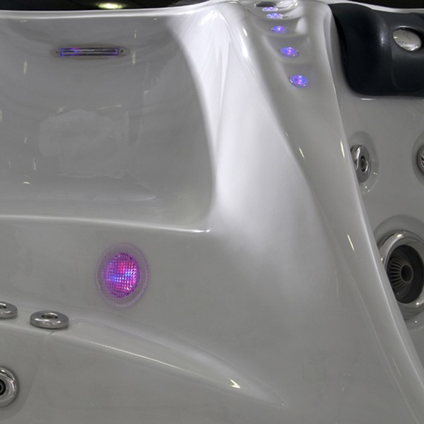 Cinema hot tub with lights