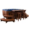 Antigua hot tub with bar and steps