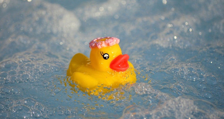 rubber duck in a hot tub - how much chlorine should i put in my hot tub?